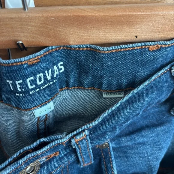 Tecovas Men’s Rugged Standard Jeans in Dark Denim, Size 30X34